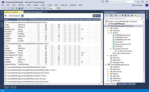 AIDE for LightSwitch Explorer in VS2013 RC