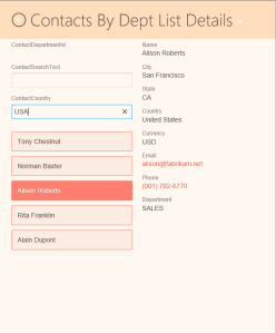 Mobile List and Details in office-brown light theme