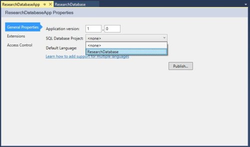 LightSwitch SQL Database Project reference working in Visual Studio 2015